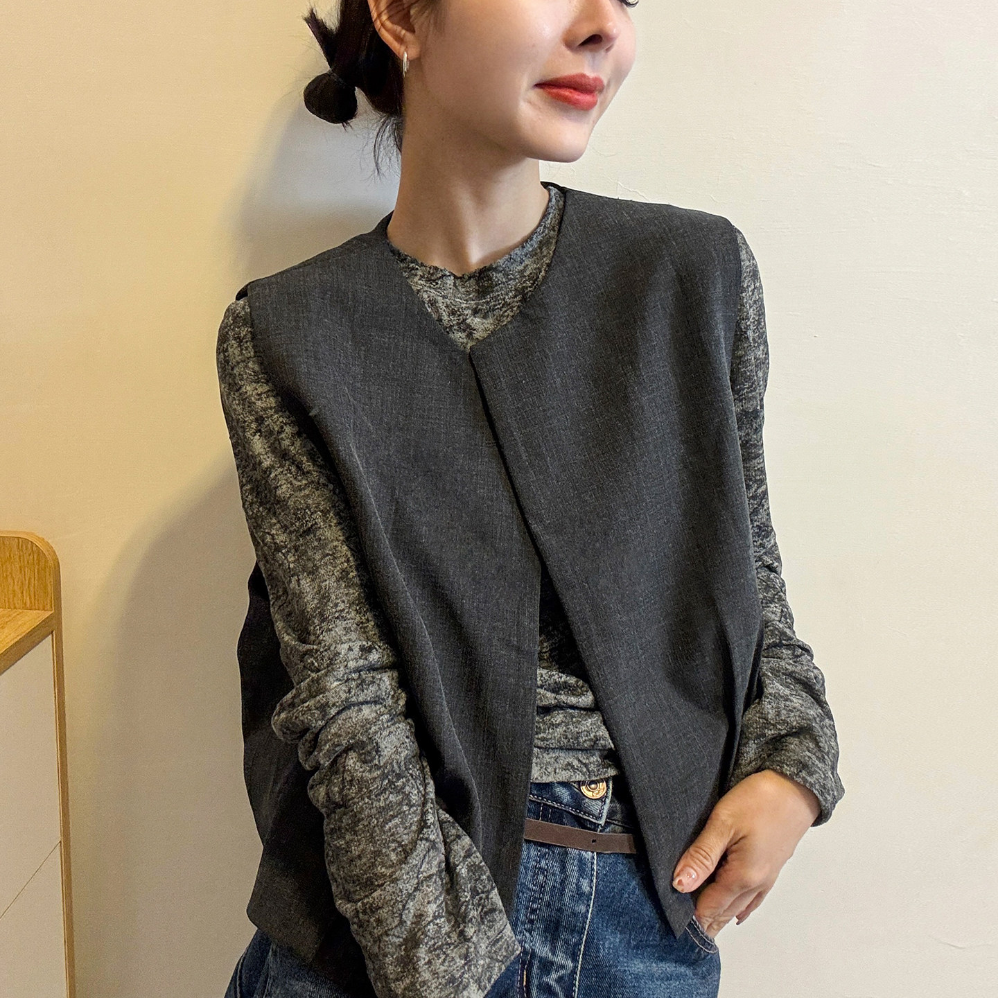 高级感西装马甲外套女欧洲站2026春装新款欧货女装时尚无袖西服潮