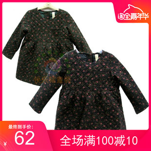 韩国童装 Little Yanagi 女童纯棉碎花秋冬夹棉连衣裙 娃娃裙 2色