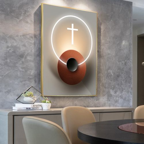 家庭十字架装饰画2025款客厅挂墙