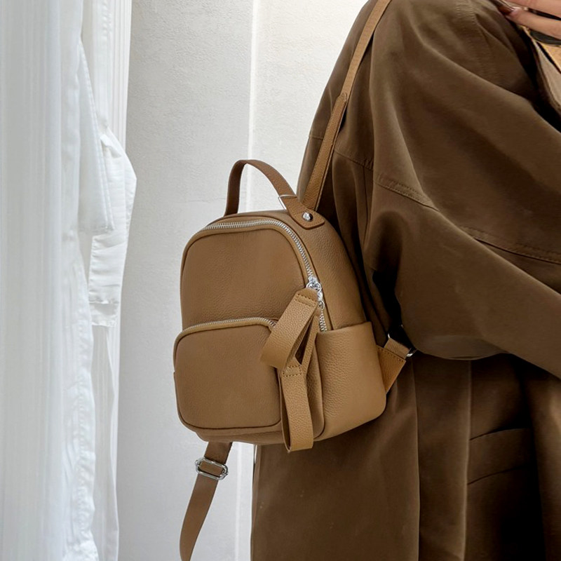 迷你小背包真皮女2025新款头层牛皮双肩包时尚百搭休闲软皮学生潮