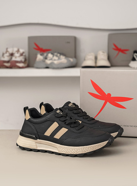 红蜻蜓男阿甘德训小白鞋休闲时尚舒适轻便夏季运动系带AC61816003