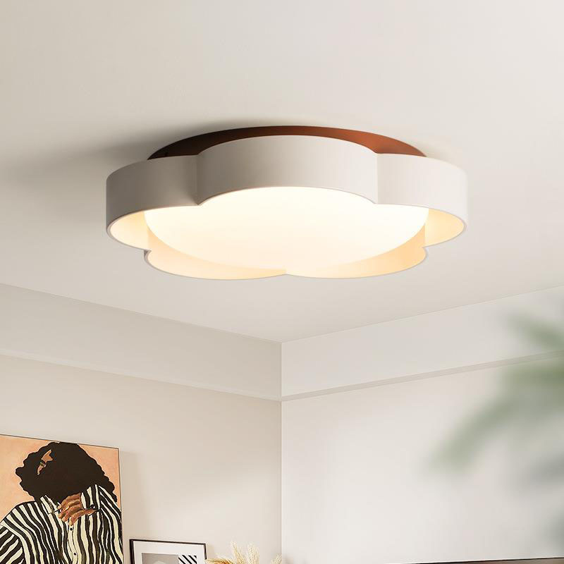 奶油风卧室灯吸顶灯2025新款主卧灯儿童房灯女孩公主房花朵灯具