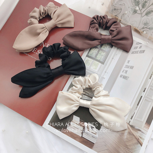 优雅大肠圈发绳韩国OL头饰 复古发饰日系简约蝴蝶结发圈法式 包邮