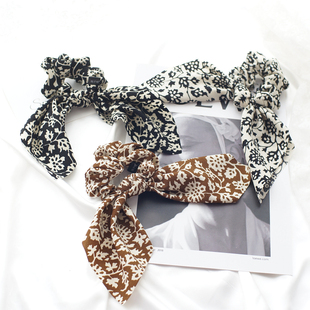 原创发饰日系森女碎花小飘带发圈简约蝴蝶结发绳马尾头绳韩国头饰