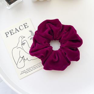 秋冬新款 chic发饰复古丝绒大肠圈大号火龙果发圈日韩发绳头饰 法式