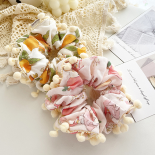 原创手工森系发绳可爱毛球大肠发圈大号发绳少女扎头发饰丸子头饰