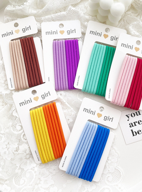 日系少女撞色高弹力发绳橡皮筋基础马尾发圈头绳扎头发韩国发饰女