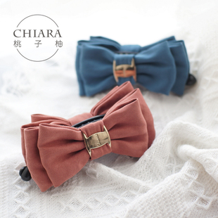 蝴蝶结香蕉夹大号竖夹马尾夹OL头饰韩国头花 原创发饰复古时尚 包邮