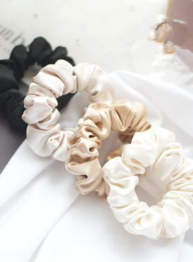 ins法式浪漫复古中号小肠圈发圈chic发饰发绳韩国温暖绸缎OL头花