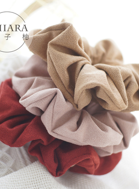 法式浪漫ins复古麂皮绒发圈温暖秋冬发饰发绳大肠圈日系韩国头花