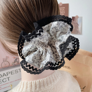 桃子柚发饰春复古大肠发圈女浪漫碎花发绳盘发高级感头饰丸子头花