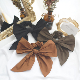 韩国发饰ins网红蝴蝶结发圈日系复古森女飘带发绳OL头饰少女头花