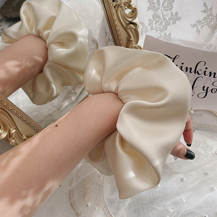 大肠发圈女2025新款 复古超大牛乳发饰发绳韩国绸缎头饰 高级感法式