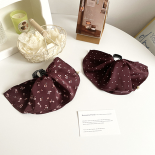 法式 复古裙摆马尾夹发抓夹紫红高级感发饰盘发夹中号后脑勺头饰女