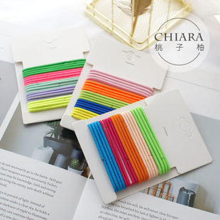 日韩发饰软萌糖果色高弹力基础款 打底发绳橡皮筋发圈头饰头绳套装