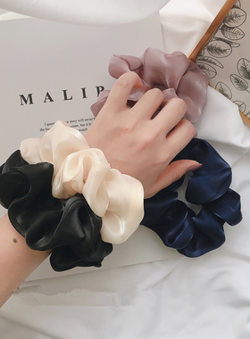 包邮韩国发饰ins复古微闪珠光绢纱大肠圈CHIC浪漫发圈发绳OL头饰