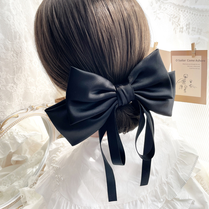 氛围感发饰秋冬百搭小香风缎面超大蝴蝶结发夹飘带头饰发卡顶夹子,饰品/流行首饰/时尚饰品新,发饰,淘宝优惠券,粉丝福利购,淘宝优惠卷