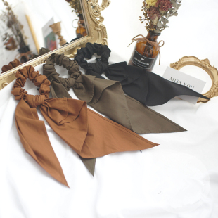 韩国发饰ins网红长飘带发圈复古百搭日系森女发绳OL头饰少女头花