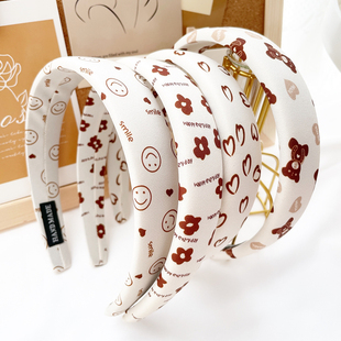 春夏新款 发饰日韩甜美发箍简约海绵发卡高颅顶头箍爱心头饰品压发