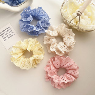 发圈棉艺大肠圈法式 赵露思同款 ins芭蕾发饰花朵发绳头饰女 本 高版