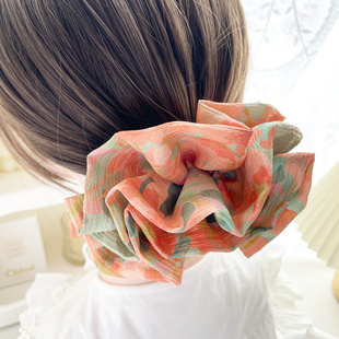 原创发饰秋日森林复古大肠圈发圈皮筋扎头发绳头绳头饰丸子头花女