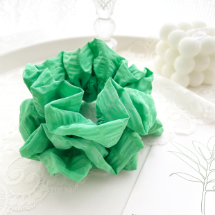 复古绿色发饰甜美西瓜吊坠大肠圈发圈蝴蝶结发绳仙女飘带头饰皮筋