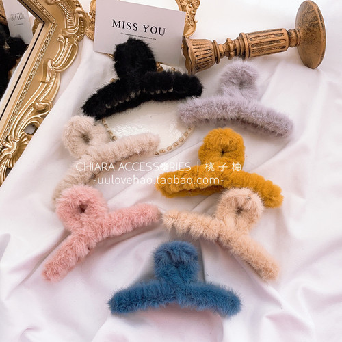 发卡韩国毛茸茸气质头饰