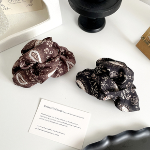 饱满后脑勺发饰法式 云朵抓夹大号鲨鱼夹发量多发夹复古头饰盘发抓