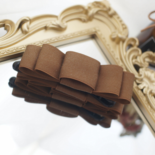 复古缎带蝴蝶结香蕉夹竖夹马尾夹发夹发卡OL头饰 原创发饰法式 包邮