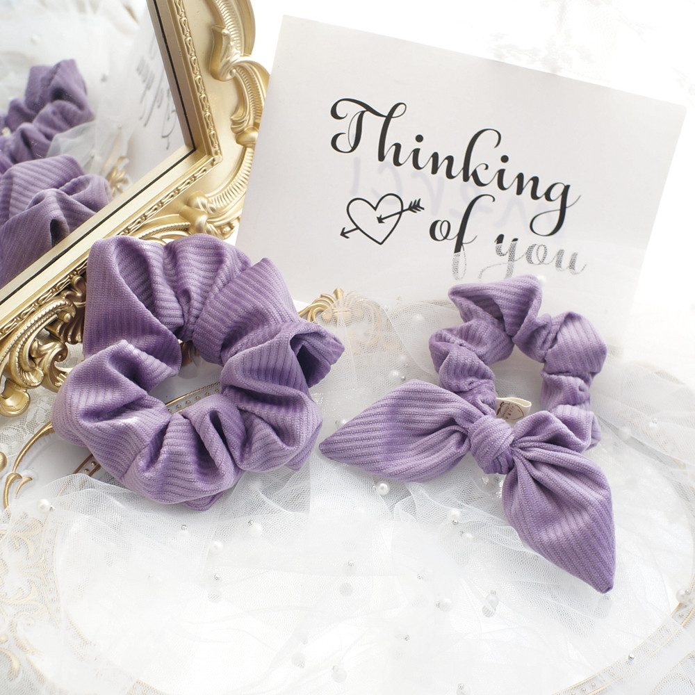 原创发饰奶油甜心紫色大肠圈灯芯绒兔耳朵发圈蝴蝶结发绳头饰头花,饰品/流行首饰/时尚饰品新,发饰,淘宝优惠券,粉丝福利购,淘宝优惠卷