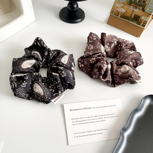 法式 复古腰果花大肠发圈女原创发饰高级感发绳饱满后脑勺丸子头饰