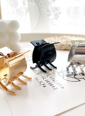 质感金属发抓夹网红高马尾神器小号金色鲨鱼夹固定发卡子发饰品女