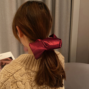 韩国复古超大蝴蝶结大肠圈人鱼姬发圈御姐气质发饰头饰OL头花发绳