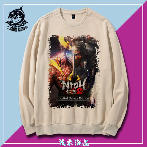 仁王2 Nioh2 木下藤吉郎 服部半藏 威廉长袖卫衣运动上衣套头男女