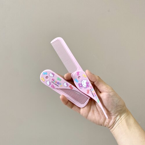 正版HelloKitty折叠梳子女生外出随身刘海梳可爱卡通小号儿童便携
