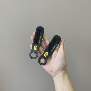 口袋梳迷你梳子耐热防静电黑色密齿刘海梳小巧便携随身轻便化妆梳