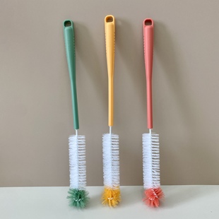 加长加厚柄弯曲暖壶刷茶水杯清洁刷子海绵热水瓶缝隙刷奶瓶水瓶刷