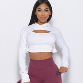 美国进口BOMBSHELL瑜伽健身上衣女性感美背长袖 2022新款