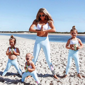 内在光芒Flexi 女童薄款 lexi瑜伽运动套装 女速干透气儿童瑜伽裤