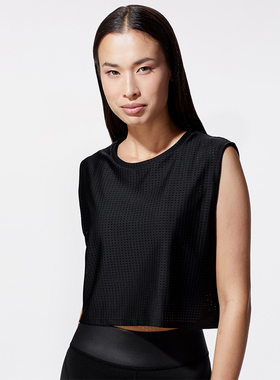 内在光芒michi进口运动T恤女宽松运动休闲半腰短袖Flash Crop Top