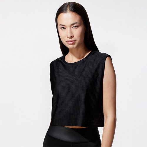 内在光芒michi进口运动T恤女宽松运动休闲半腰短袖Flash Crop Top