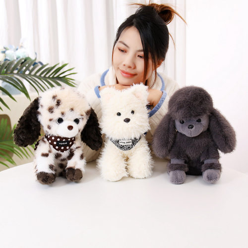仿真贵宾犬毛绒公仔安抚玩偶礼物