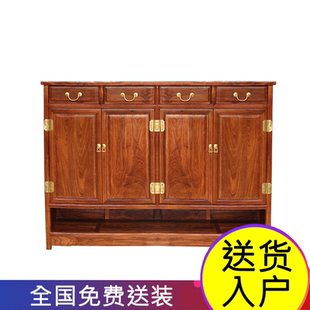 柜明清古典两门三门四门实木花梨木鞋 架 柜刺猬紫檀入户鞋 红木鞋
