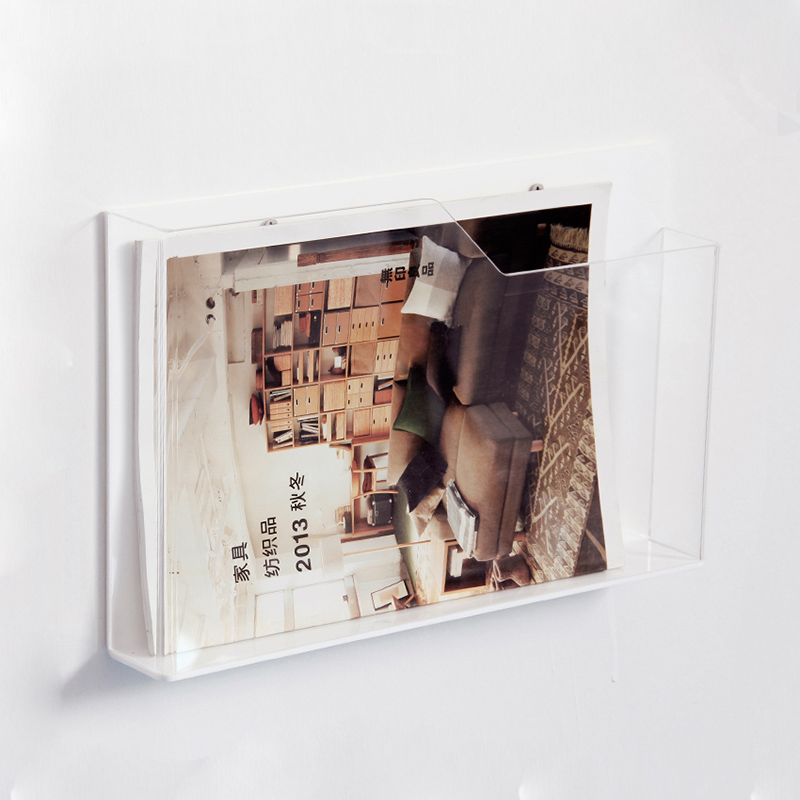 亚克力透明文件夹资料夹办公用品桌面收纳盒书架文件架A4墙挂展览