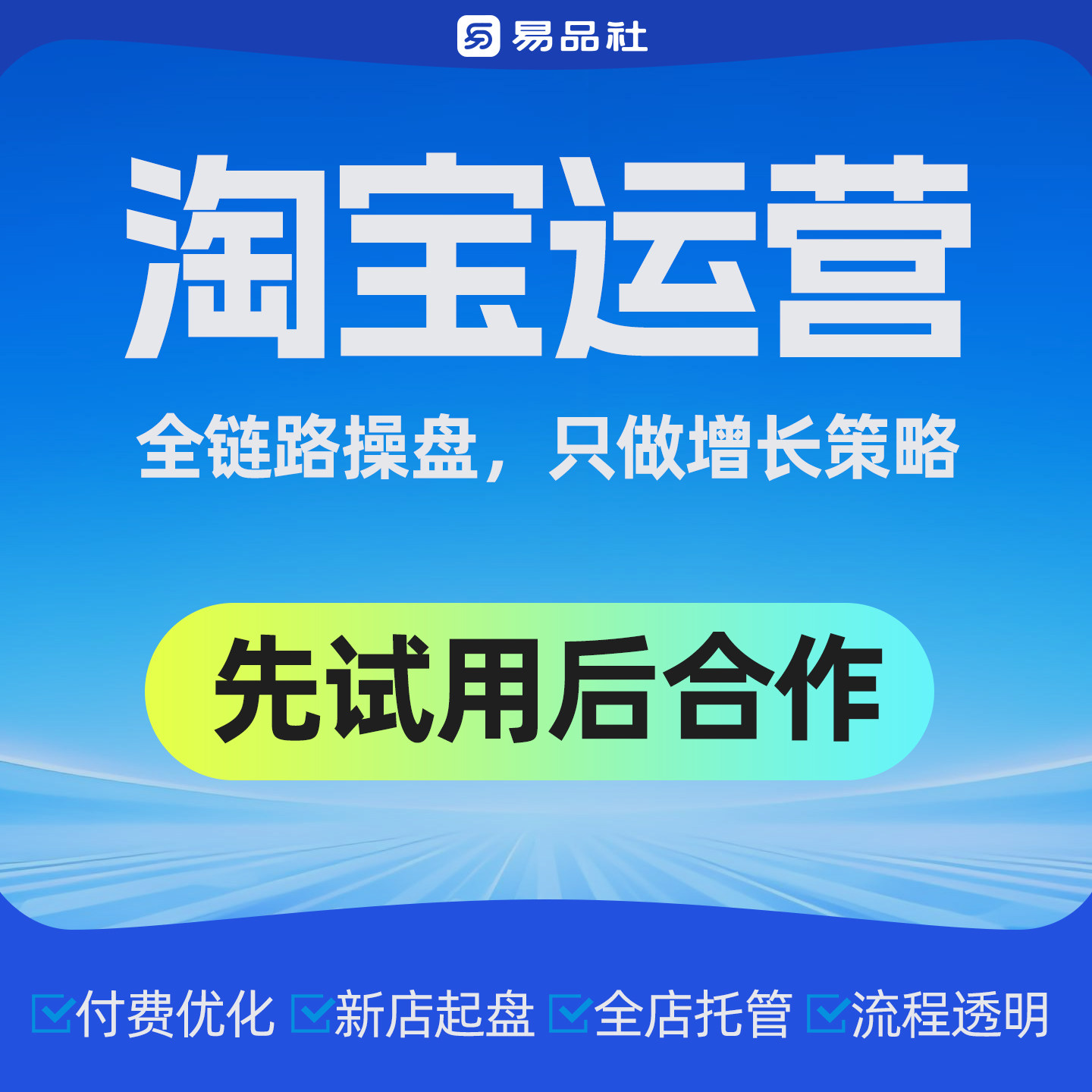 淘宝店铺代运营网店托管天猫个人平面广告设计