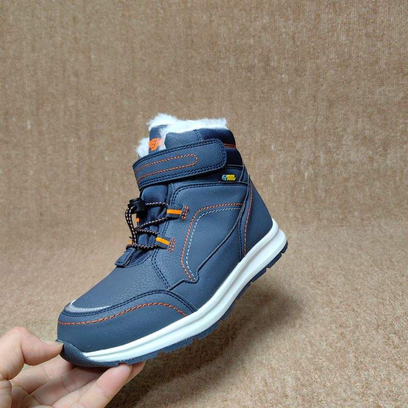 男童绒棉防水零下20度保暖雪地靴