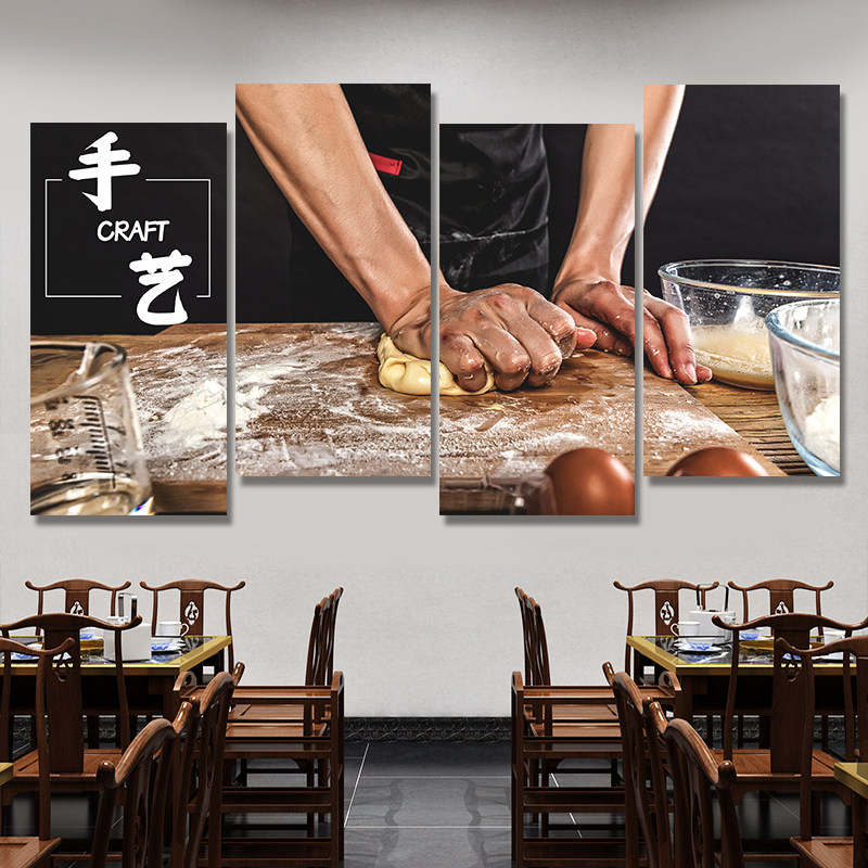 面馆装饰画餐厅手擀面墙面装饰刀削面挂画牛肉面餐馆创意装饰壁画