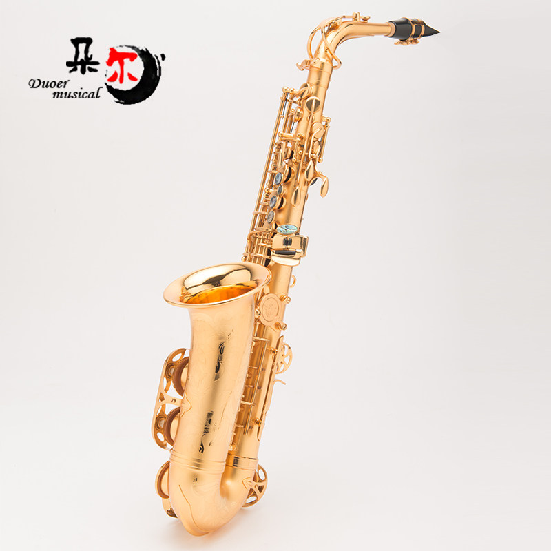 麻金丝雕花萨克斯风管降E调中音FAS-866西洋吹奏乐器成人演奏考级