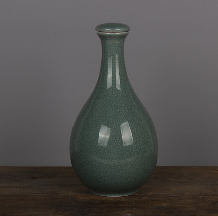 古代玉壶春 景德镇陶瓷酒瓶1斤 空瓷瓶密封酒具家用散装白的酒坛