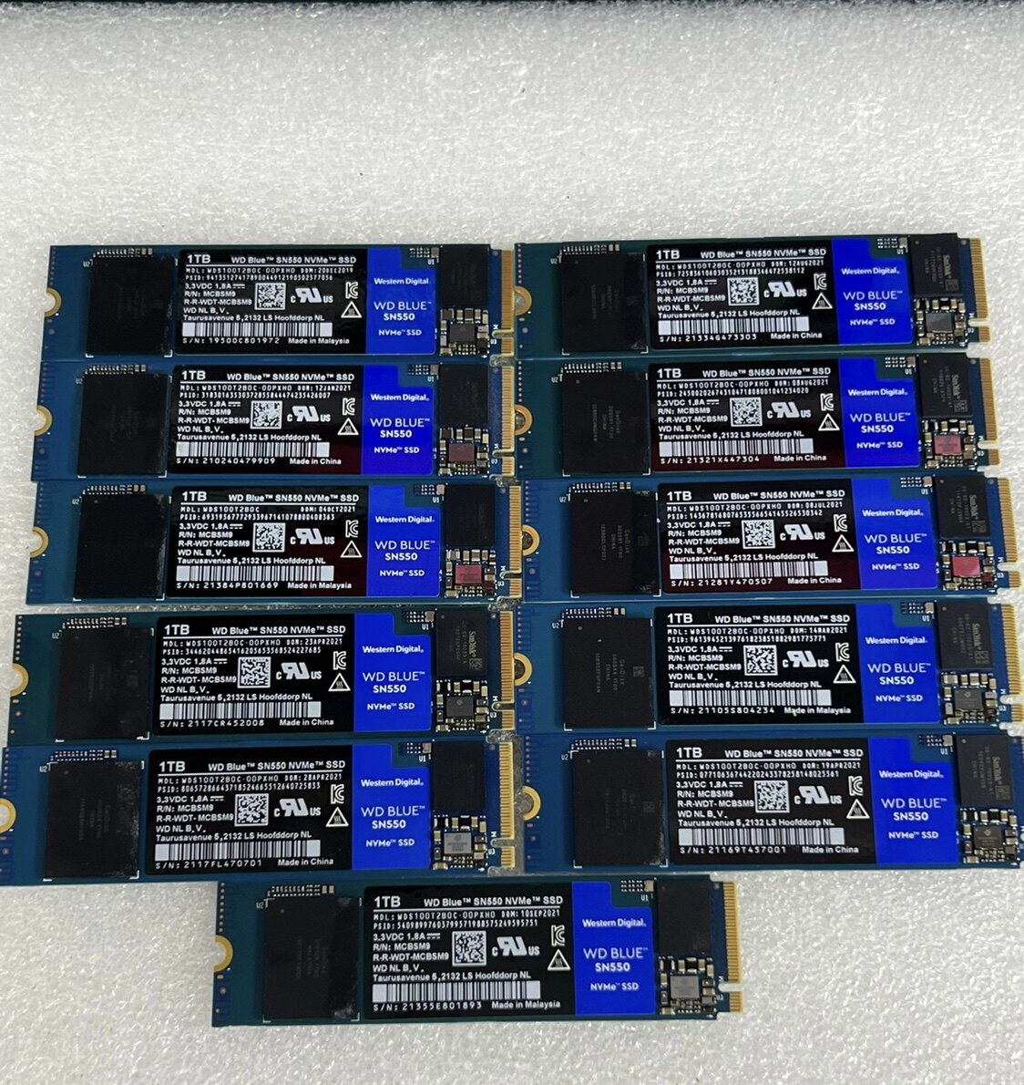 wd/西部数据 ssd sn550 1t 固态硬盘 pcie m.2 nvme 电脑拆机西数